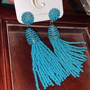Blue dangling earrings